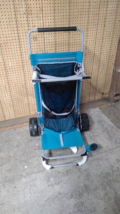 Ozark Trail Sand Island Convertible Beach Cart, Blue, Outdoor Camping Wagon, Adult, Steel Tubing, 43.5in Height - open_box