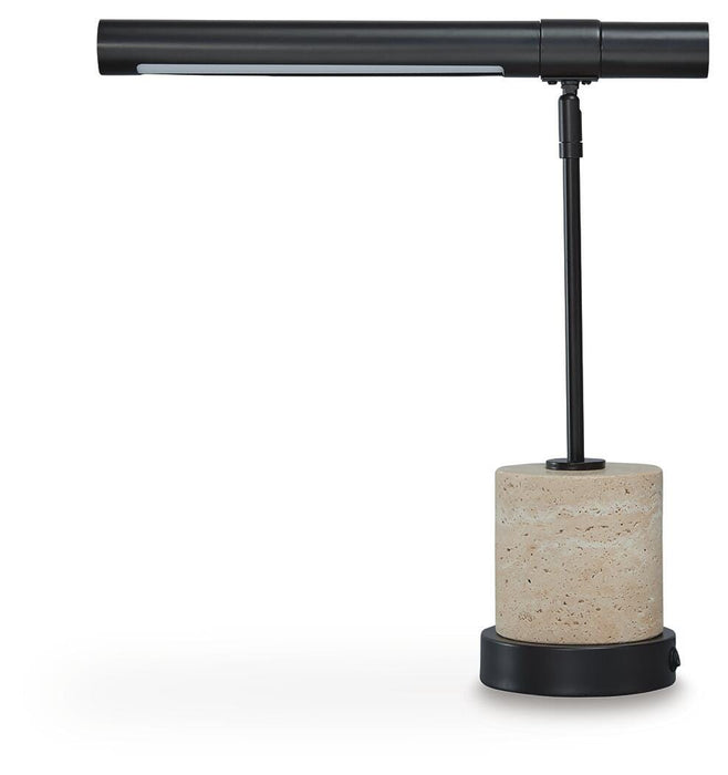 Vinmour Brown/Beige Metal Desk Lamp (1/CN)