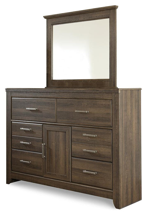 Juararo Dark Brown Juararo Dresser and Mirror