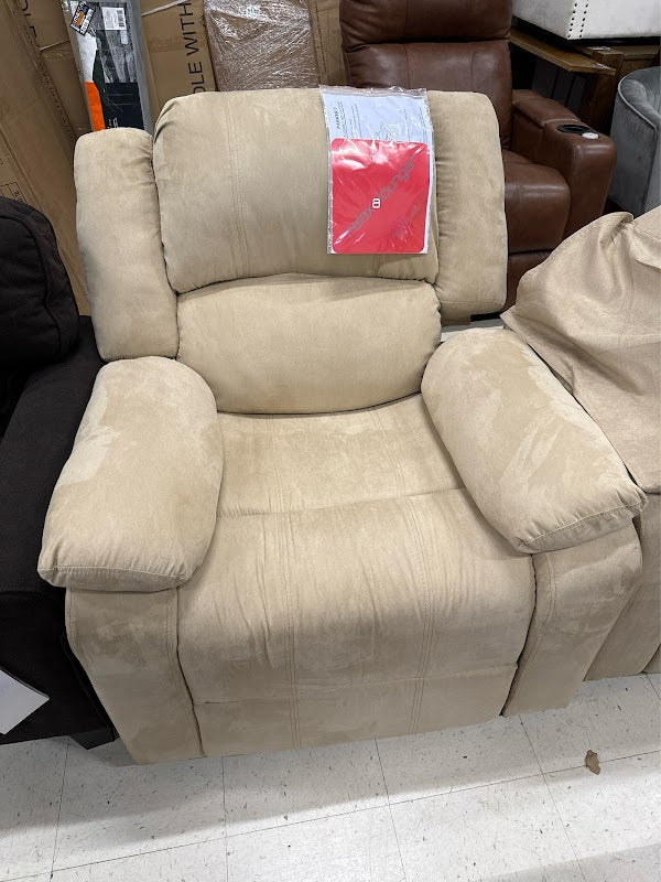 Relax A Lounger - Parkland Microfiber Recliner in - Beige - open_box