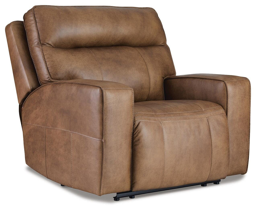 Game Plan Caramel Wide Seat Power Recliner