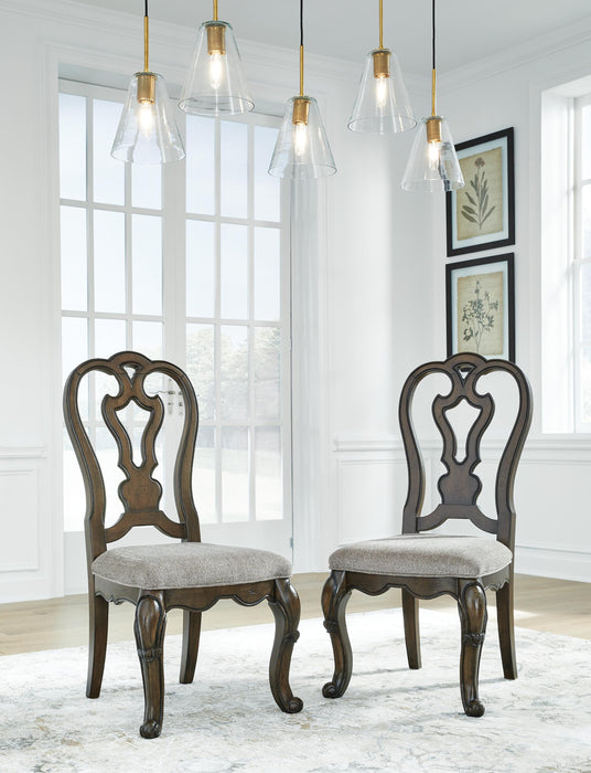 Maylee Dark Brown Dining UPH Side Chair (Priced Per Item, Must Order 2, 4, 6, or 8)