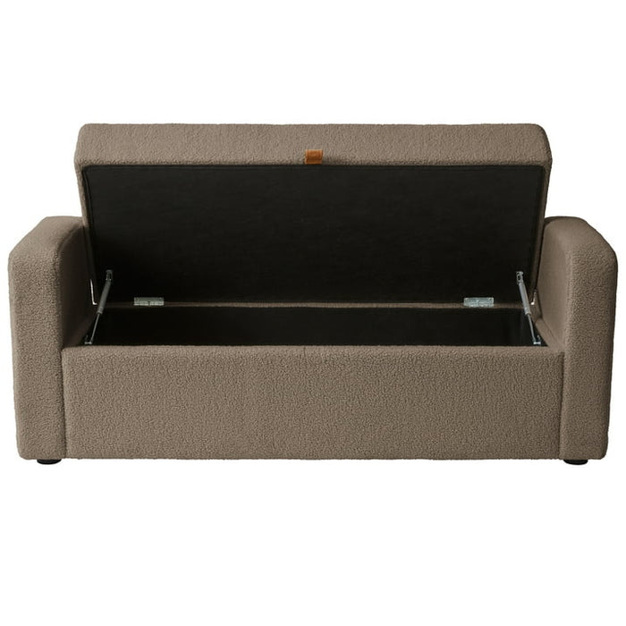 Better Homes & Gardens Springwood 55.12" Storage Bench, Truffle Brown - open_box
