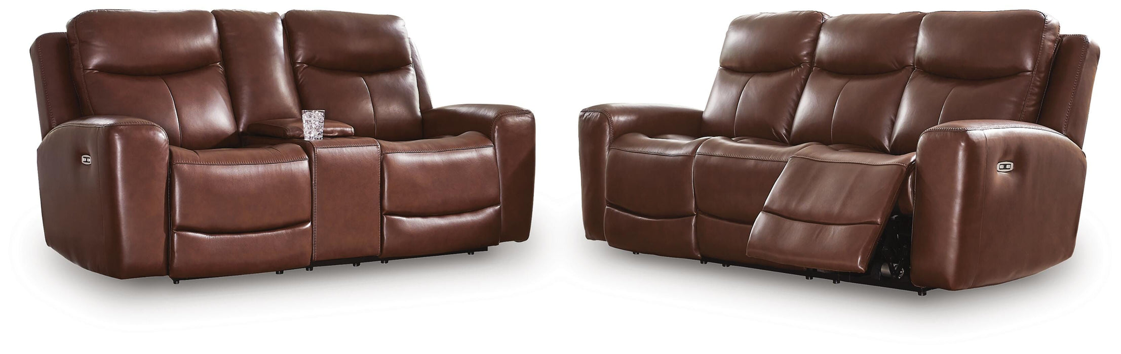 Momentum Moves Mahogany Momentum Moves Sofa and Loveseat
