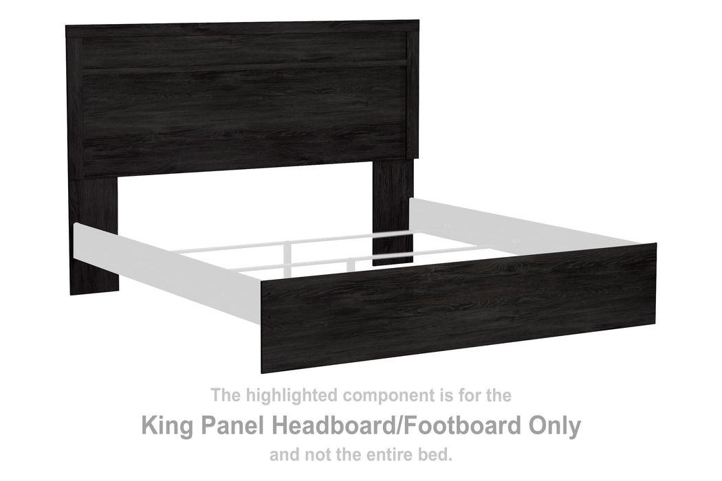 Belachime Charcoal King Panel Headboard/Footboard