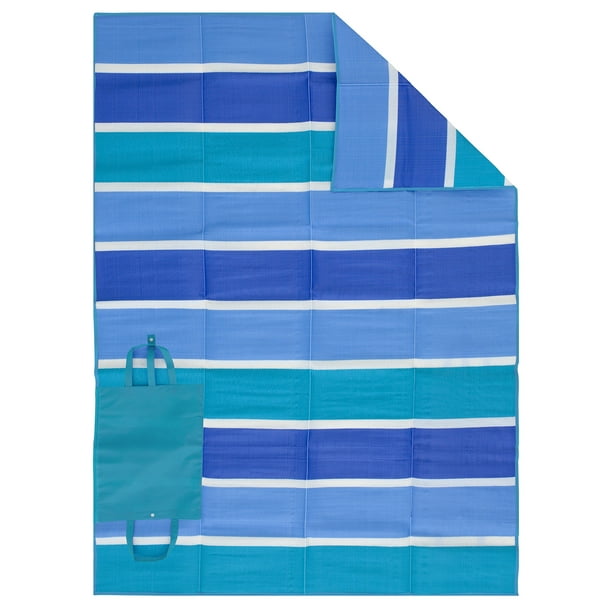 Mainstays 5'x7' Aqua Blue Beach Mat - new