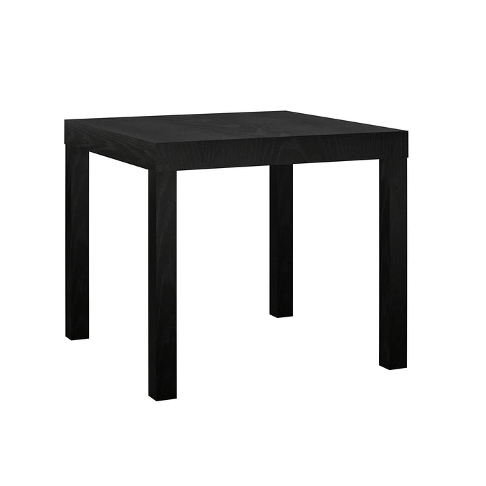 Mainstays Parsons End Table, Black Oak - new