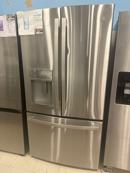 GE Profile PYE22KYNFS 36" Counter-Depth Bottom Freezer with French Door Twin Chill Evaporator Quick Space Shelf and LED Lighting in Fingerprint Resistant Stainless Steel - open_box