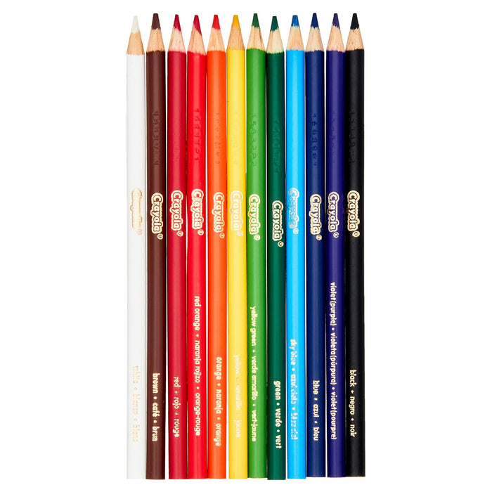 Crayola Colored Pencil Set, 12 Ct, Back to School Supplies for Kids, Classroom Supplies, Teacher Gift - new