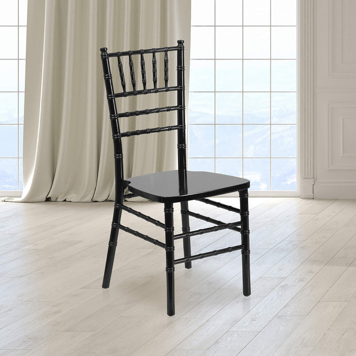 Flash Furniture 2 Pack HERCULES Series Black Wood Chiavari Chair - new