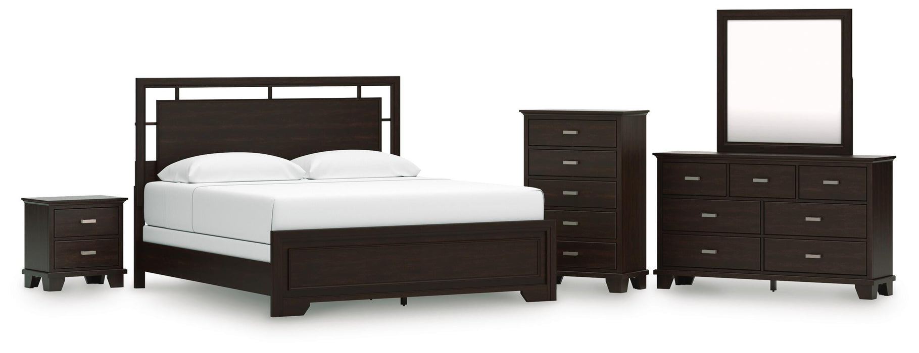 Covetown Dark Brown Bedroom Collection
