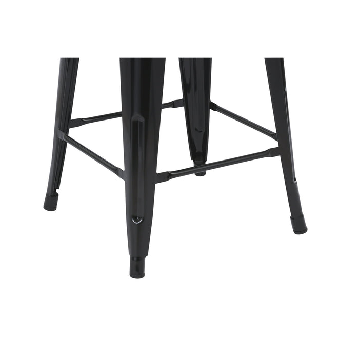 Howard 24inch Metal Assembled Barstool, Set of 4, Black Color for Indoor - open_box