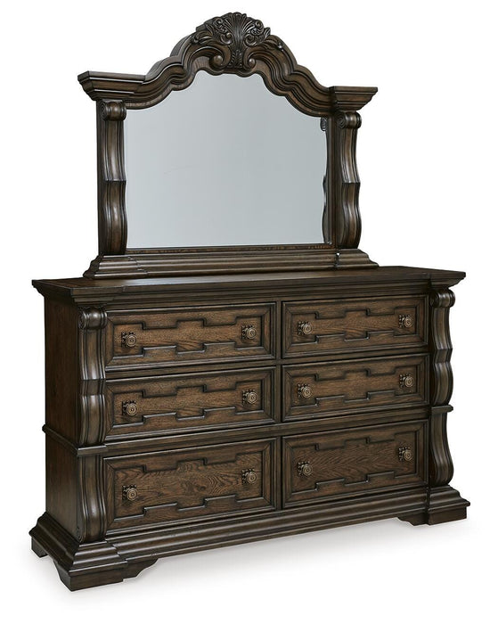 Maylee Dark Brown Maylee Dresser and Mirror