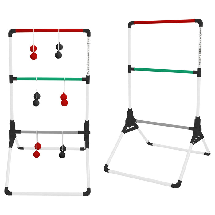 MD Sports Foldable Ladder Toss Game, Red, Green and Black - open_box