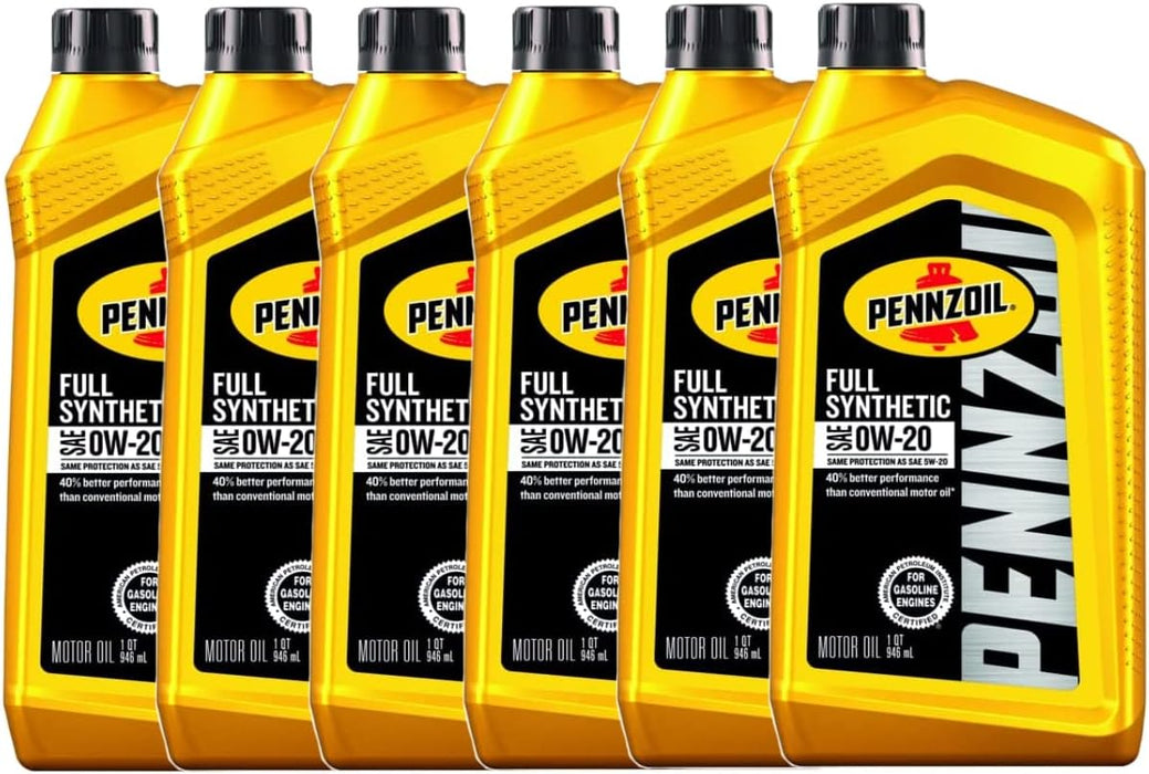 Pennzoil Platinum Full Synthetic 0W-20 Motor Oil, 5 Quart-Pack of 6 - open_box