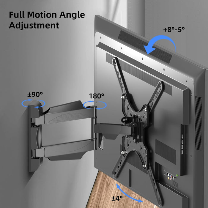 Suptek Adjustable TV Wall Mount Swivel and Tilt TV Arm Bracket for Most 32-55 inch LED, LCD Monitor and Plasma TVs up to 70lbs VESA up to 400x400mm (MAFD-L400) - open_box