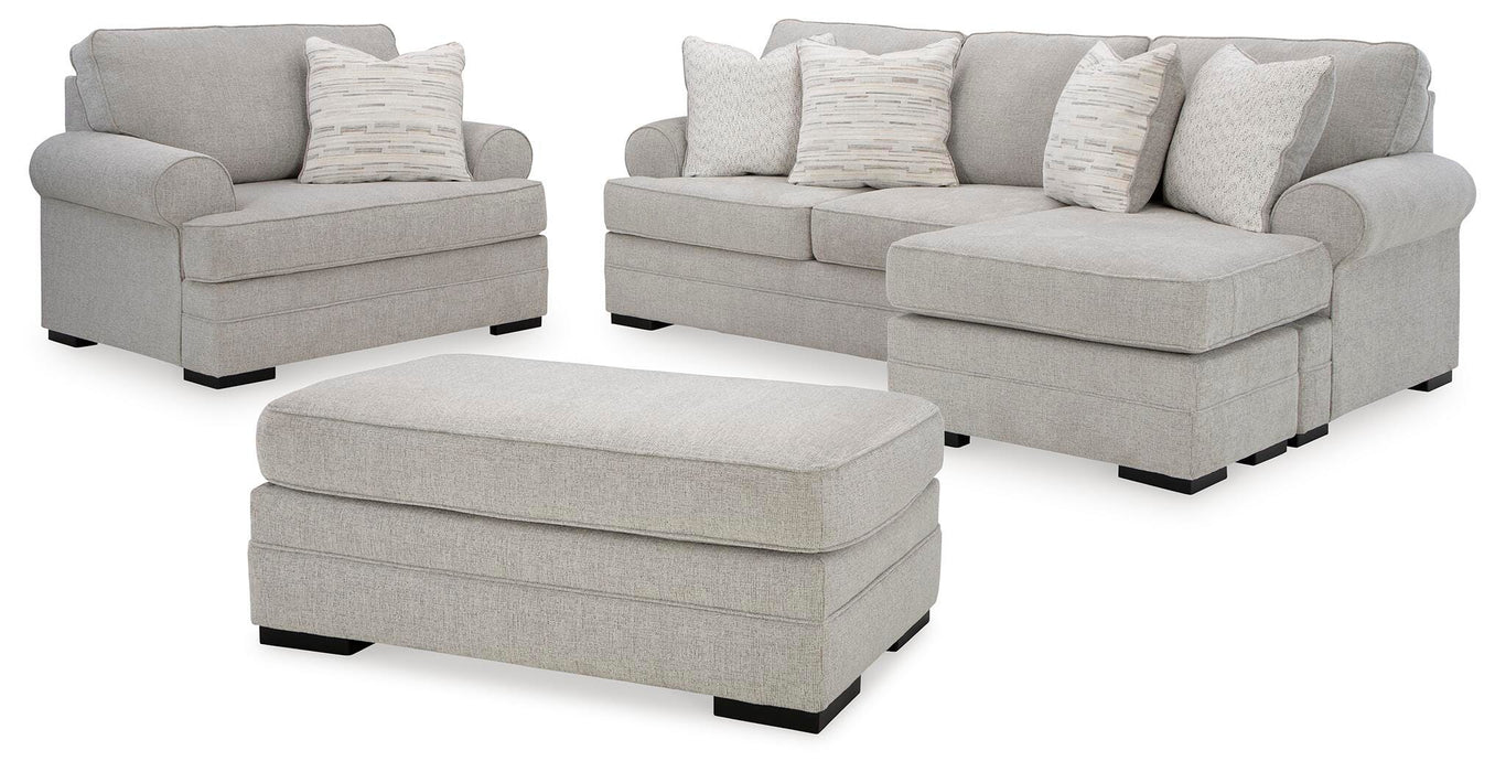 Eastonbridge Shadow Eastonbridge Sofa Chaise, Chair, and Ottoman