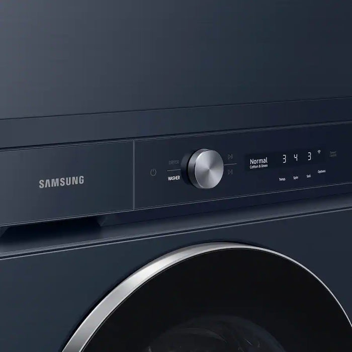 Samsung - BESPOKE 7.6 Cu. Ft. Stackable Smart Electric Dryer with Steam and AI Optimal Dry - Brushed Navy - Open Box - fair - new