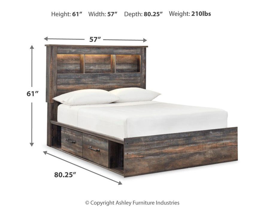 Drystan Multi Drystan Full Bookcase Bed with 2 Storage Drawers