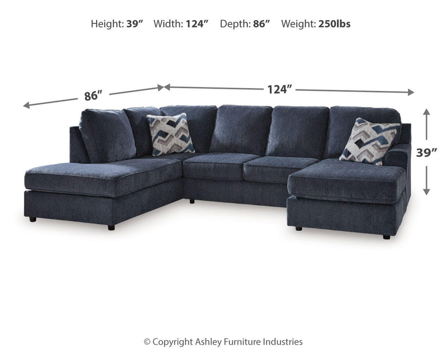 Albar Place Cobalt Albar Place 2-Piece Sectional
