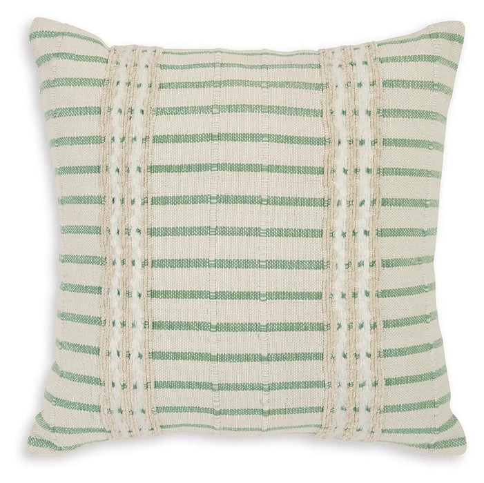 Rowton White/Green Pillow (4/CS)