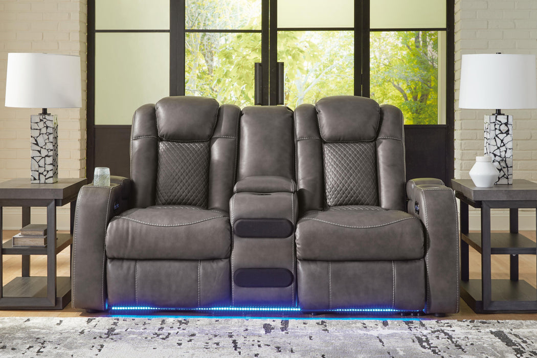 Fyne-Dyme Shadow PWR REC Loveseat/CON/ADJ HDRST