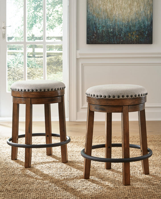 Valebeck Brown/Black UPH Swivel Stool (1/CN)
