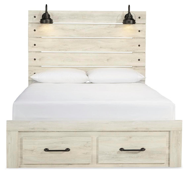 Cambeck Whitewash Cambeck Queen Panel Storage Bed