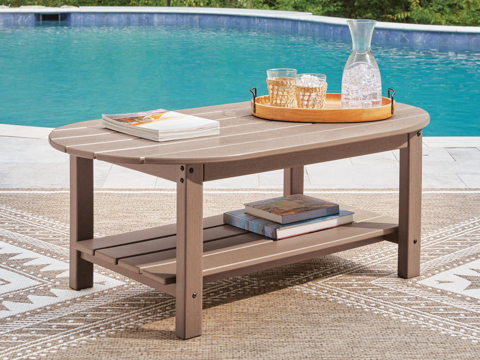 Cliffs Beach Driftwood Oval Cocktail Table