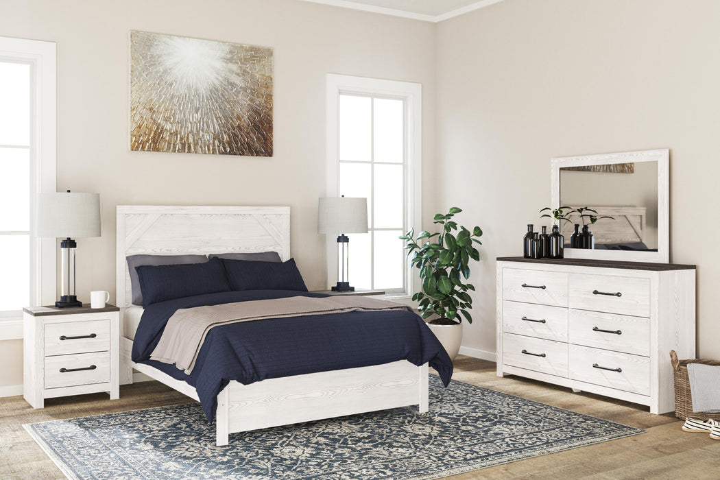 Huey Vineyard Black Huey Vineyard Full Sleigh Bed with Mirrored Dresser