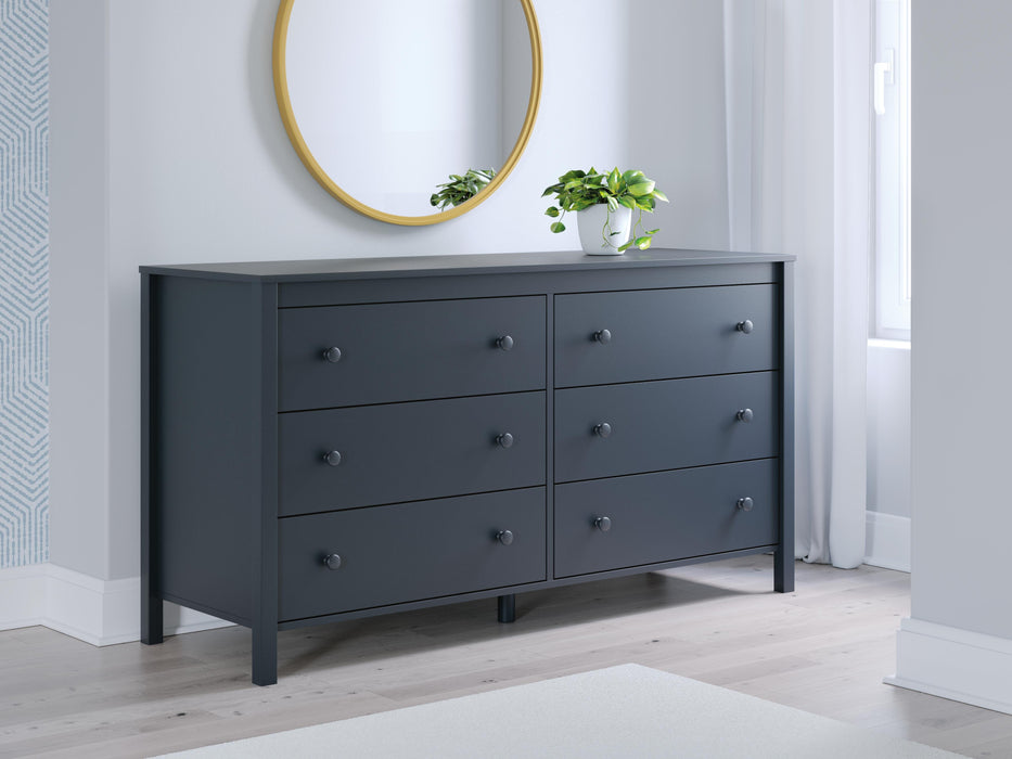 Simmenfort Navy Blue Six Drawer Dresser