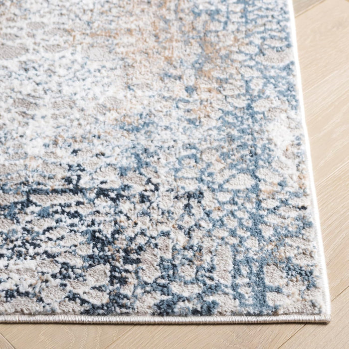 Safavieh Parker Collection Runner Rug - 2' x 8', Blue & Taupe, Non-Shedding & Easy Care, Ideal for High Traffic Areas in Living Room, Bedroom, Dining (PRK116M-28) - use_like_new