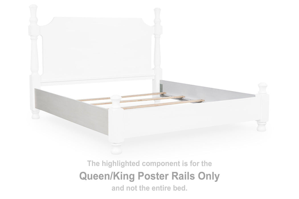 Chadworth Antique White Queen/King Poster Rails
