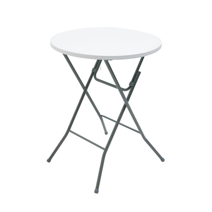 Mainstays 31" Round High-Top Folding Table, White - new