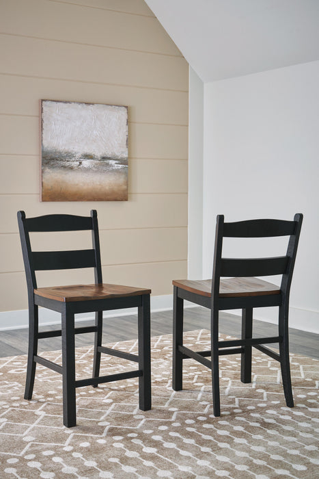 Valebeck Black/Brown Barstool (Priced Per Item, Must Order 2, 4, 6, or 8)