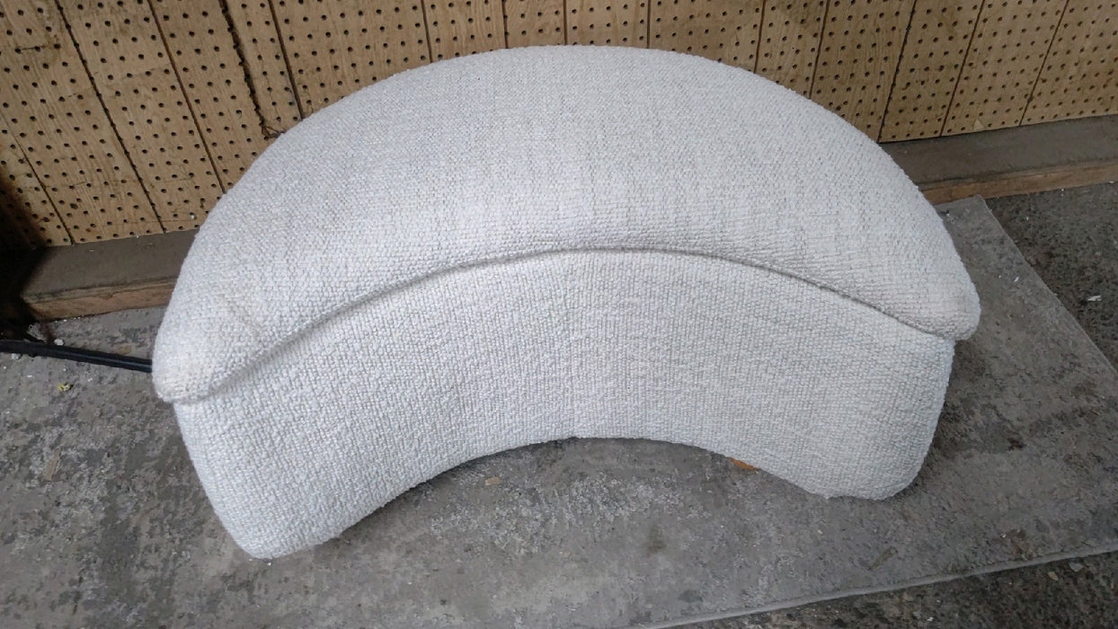 Better Homes & Gardens Juliet Modern Crescent Ottoman with Storage - open_box