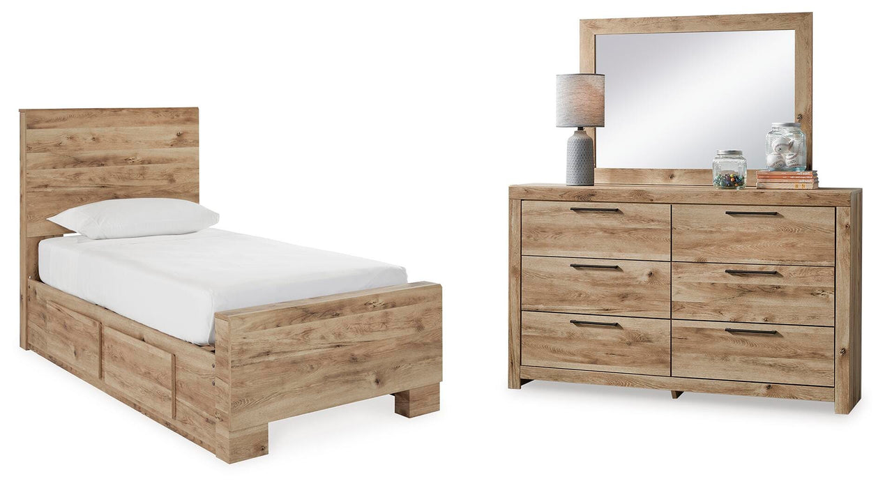 Hyanna Tan Brown Panel Storage Bedroom Collection