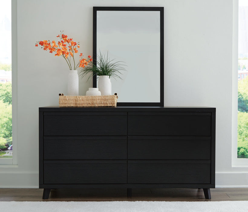 Danziar Black Danziar Dresser and Mirror