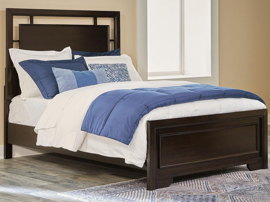 Covetown Dark Brown Covetown Full Panel Bed