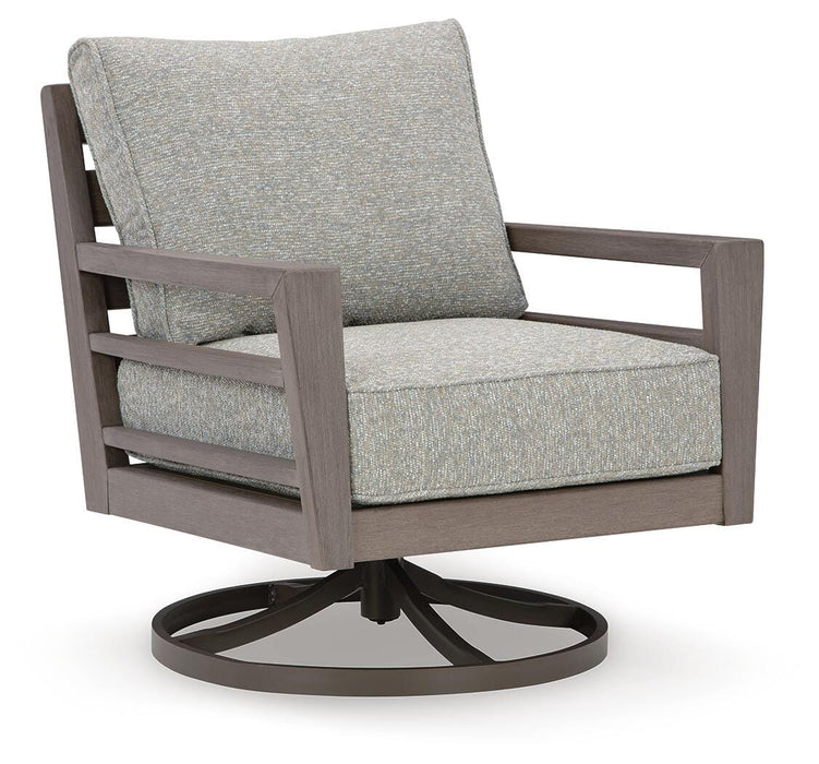 Hillside Barn Gray/Brown Swivel Lounge w/ Cushion
