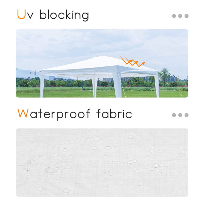 10 x 10 Canopy Party Tent Waterproof Outdoor Gazebo, Portable Shelter for Weddings, Events, Patio, and Commercial Use - open_box