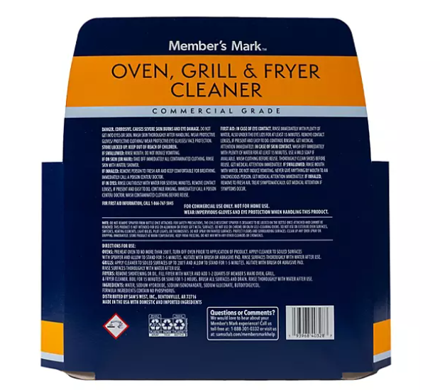 Member's Mark Commercial Oven, Grill and Fryer Cleaner, 32 oz - open_box
