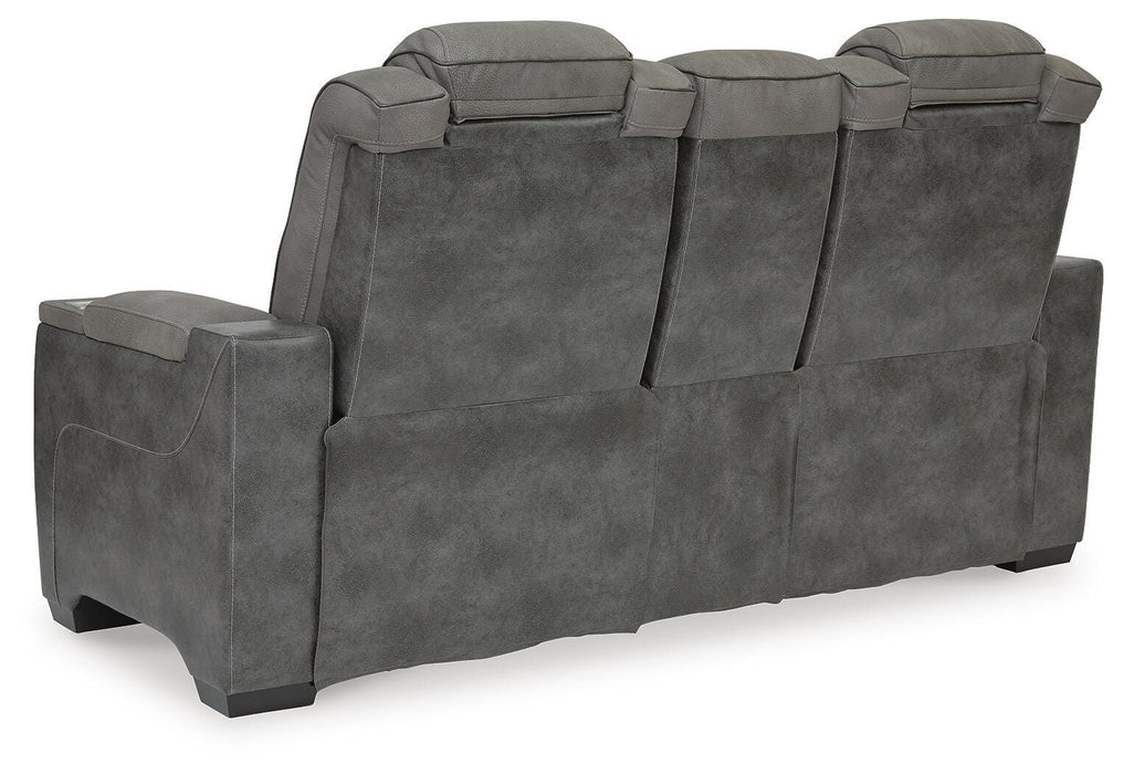 Next-Gen Durapella Slate Next-Gen Durapella Power Reclining Loveseat with Console