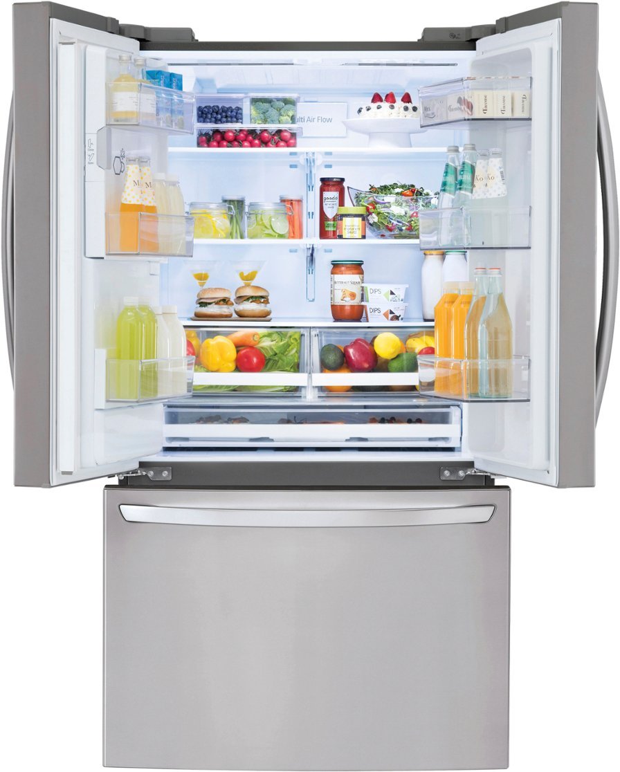 LG - 27.7 Cu. Ft. French Door Smart Refrigerator with External Ice and Water - Stainless Steel - new