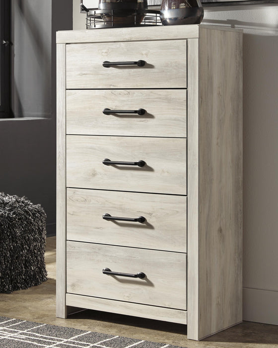 Cambeck Whitewash Five Drawer Chest