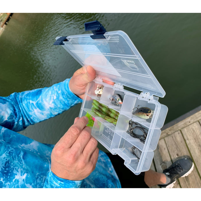 Plano Fishing Tackle Boxes & Bait Storage, Prolatch Adjustable Transparent Stowaway Utility Box, Clear - new