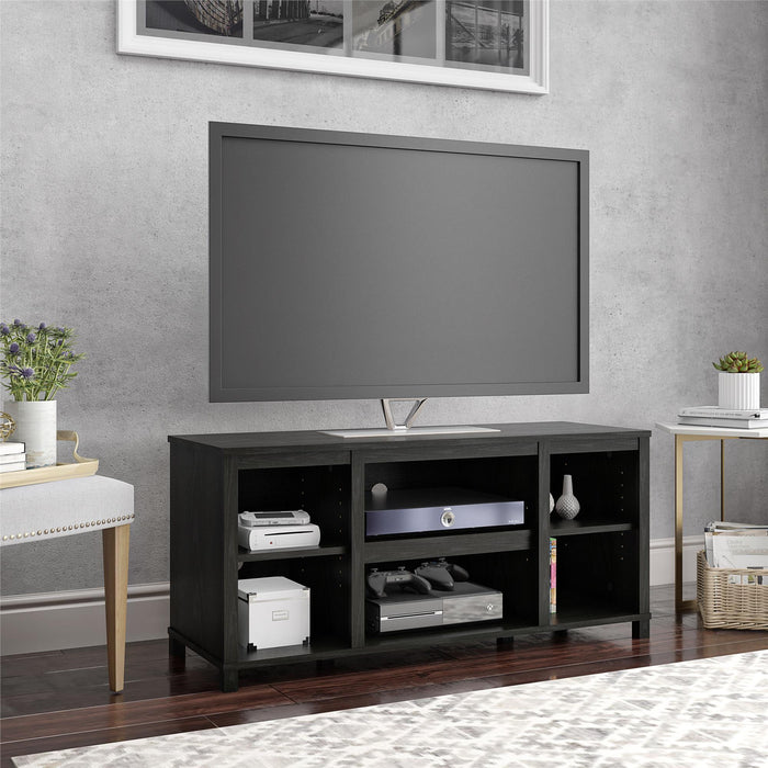 Mainstays Parsons TV Stand for TVs up to 50", Black Oak - new