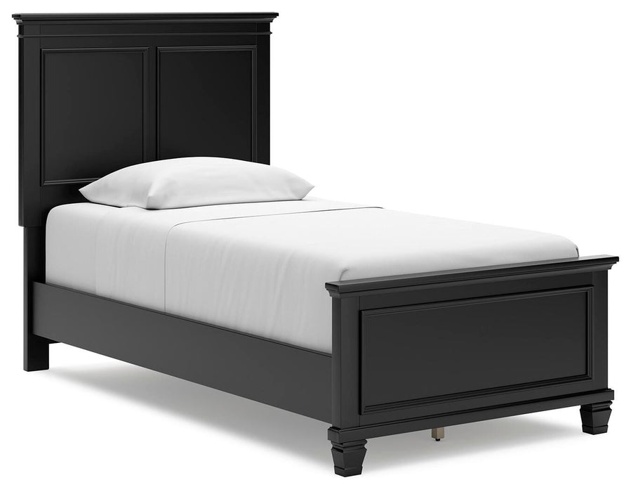 Lanolee Black Lanolee Twin Panel Bed