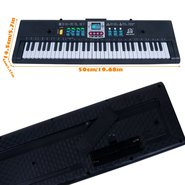 Sutowe 61 Key Quick Start Electric Keyboard Recording Playback Electronic Piano 2 Power Methods Musical Keyboard,Mq6185 With Usb Cable - new