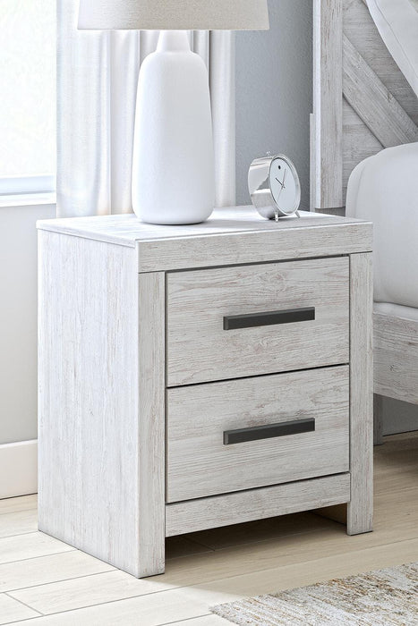 Cayboni Whitewash Two Drawer Night Stand